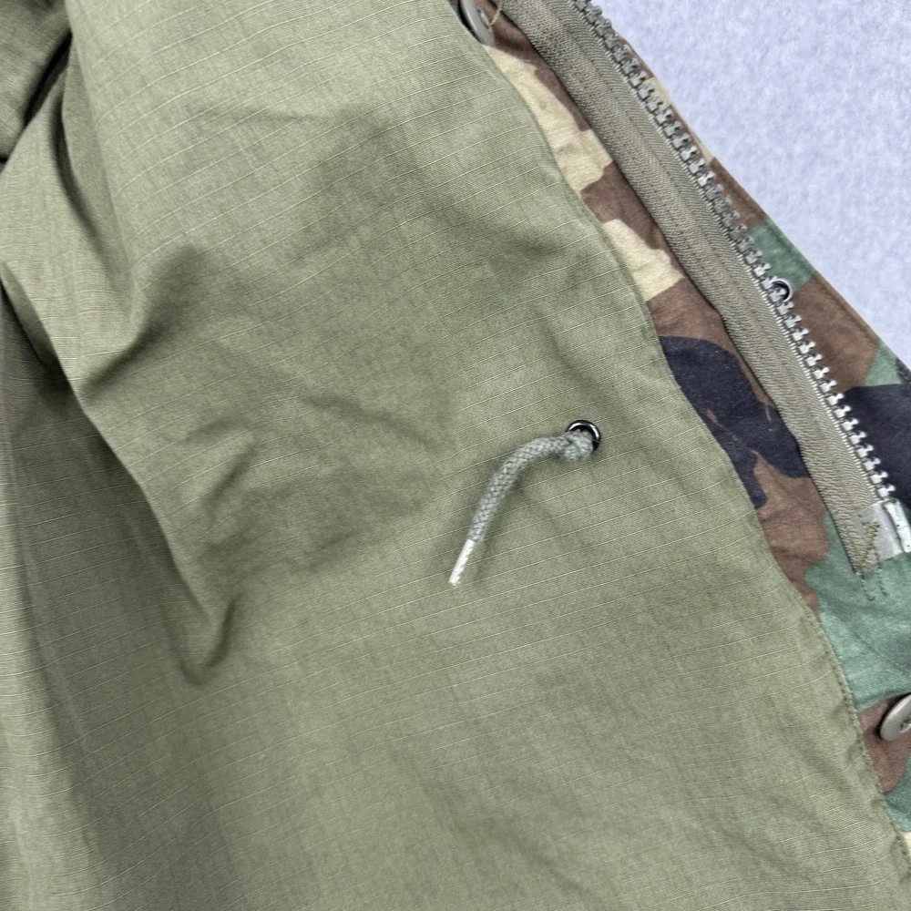 Alpha Industries Military Jacket Mens Small Woodland Camo M65 Field US Army 80s‎